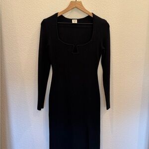 Abercrombie & Fitch Black Long Sleeve Dress